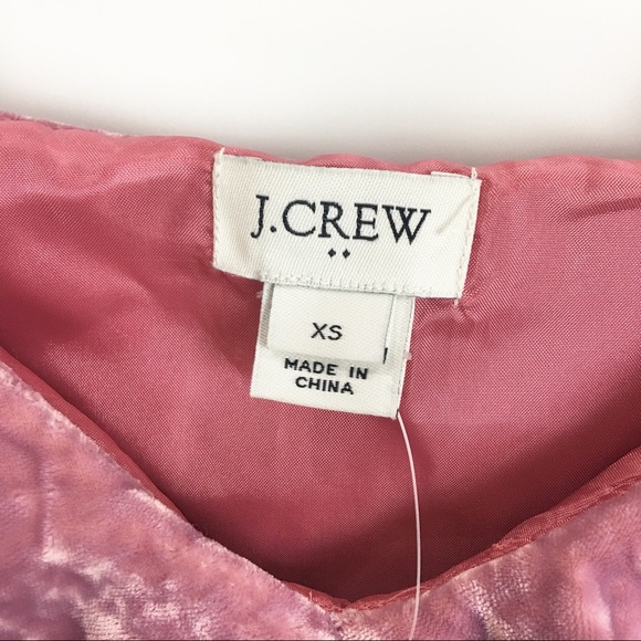 J. Crew Factory Pink Velvet Ruffle Cami - Picture 2 of 8